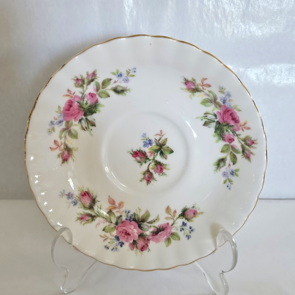 Saucer ONLY - "Moss Rose" by Royal Albert.